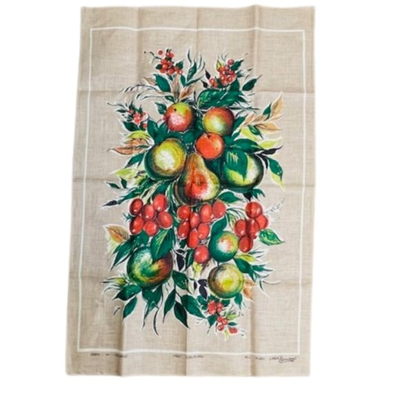 Samuel Lamont Other - Samuel Lamont MCM 100% Irish Linen Fruit Still Life Tea Towel XL NOS